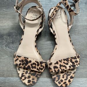 A New Day Brown Leopard Print Sandals